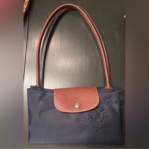 Longchamp Le Pliage Large Navy Tote Bag